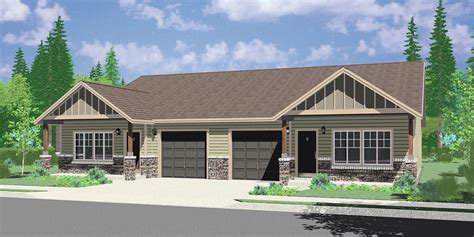 Duplex House Plans And Designs One Story Ranch 2 Story Bruinier