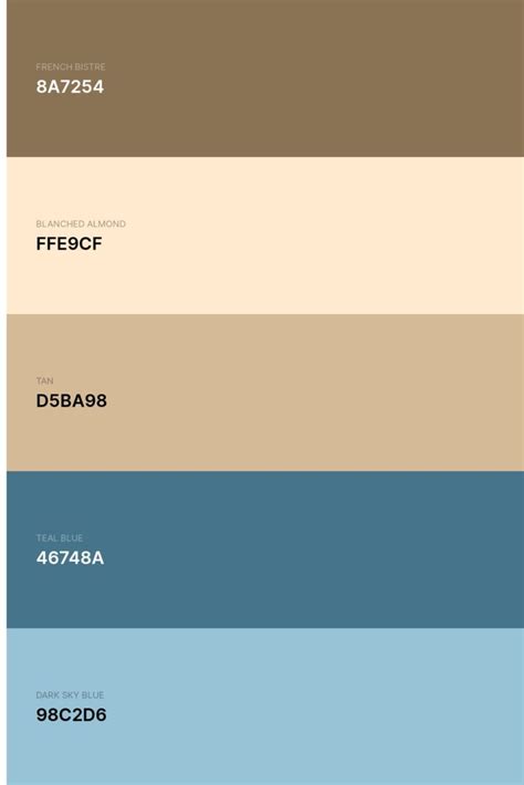 Pantone Beige Color Palette The Complementary Color Scheme Color
