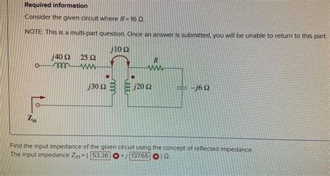 Solved Required Information Consider The Given Circuit Where Chegg Com
