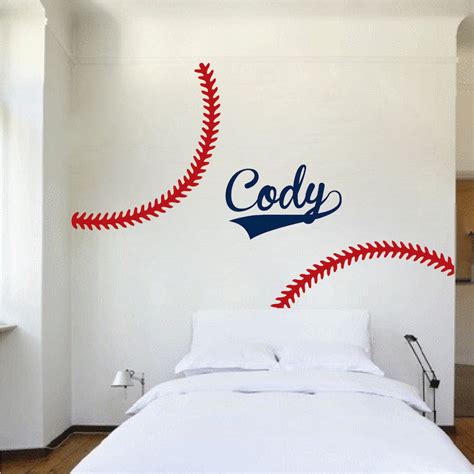Baseball Stitch Wall Decals - Sports Wall Decal Murals ...