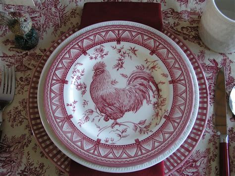 This 16 piece dinnerware set includes (4) of each dinner plate, salad plate, soup/cereal bowl and mug. Rooster Pattern Dinnerware - Catalog of Patterns