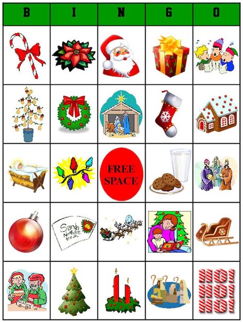 Free Christmas Bingo Cards For Large Groups