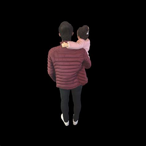No345 Father And Daughter 3d Model Cgtrader