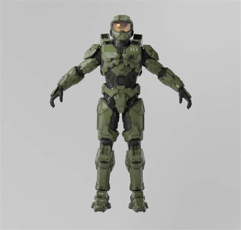 Artstation Master Chief Lowpoly Rigged Resources