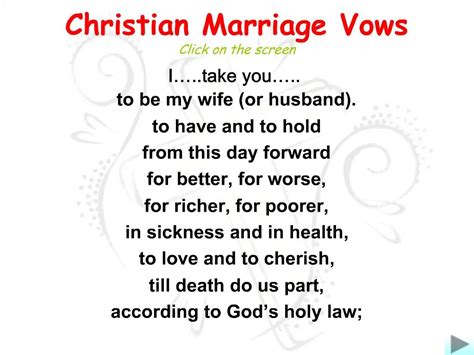 Ppt Christian Marriage Vows Powerpoint Presentation Free Download