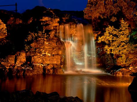 Waterfall By Night Promenade Gardens Lytham Stannes Flickr