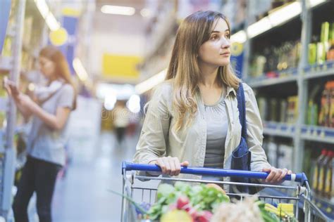 Shopping At Supermarket Shopping Concept Stock Photo Image Of People