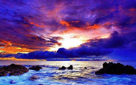 Sunset Images Purple Beach Hd Desktop Wallpapers 4k Hd