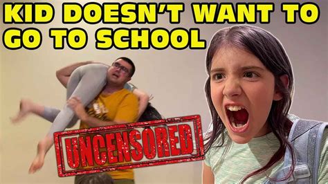 girl temper tantrum doesn t want to go to school [ uc version ] youtube