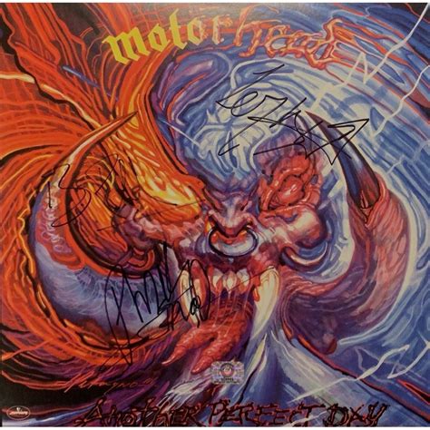 Signed Motorhead Another Perfect Day Album Cover