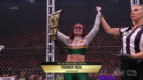 Thunder Rosa Wins Aew Womens Title From Britt Baker On Dynamite