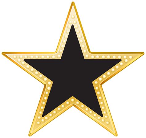 Gold And Black Star Png Transparent Clip Art Image Hollywood Party