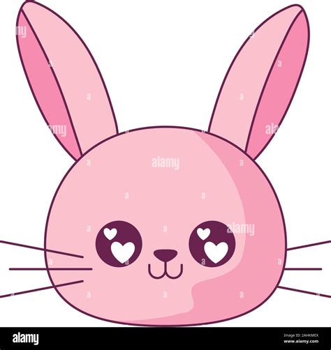 Kaninchen Cartoon Design Kawaii Ausdruck Niedlichen Charakter Lustig