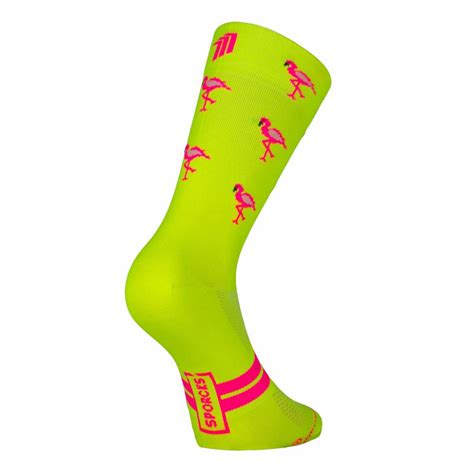 Sporcks Flamingo Yellow Ultralight Bicycle Socks Chaussettes