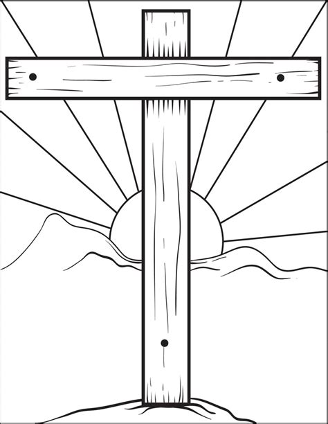 Printable Cross Coloring Page for Kids – SupplyMe