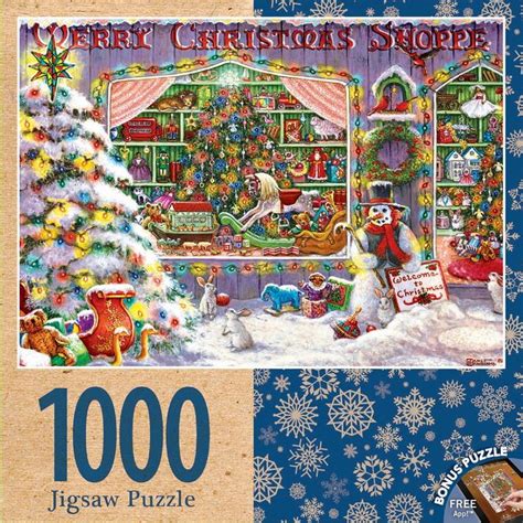 Uk and europe's biggest collection: Merry Christmas Shoppe - 1000 Piece Jigsaw Puzzle | Puzzle ...
