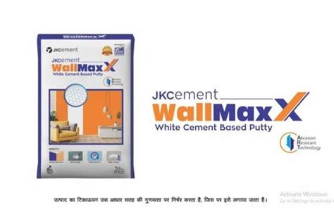 20kg Jk Wall Maxx White Cement Based Putty At Rs 1020bag In Tirupati
