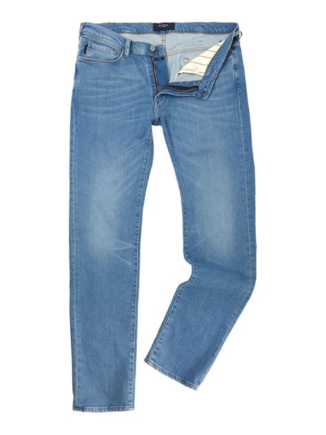 Paul Smith Slim Fit Light Wash Denim Jeans In Blue For Men Lyst