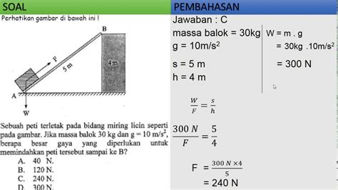 Contoh Soal Dan Pembahasan Tentang Bidang Miring Riset