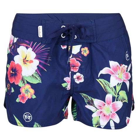 Womens Navy Floral Swim Shorts Thurlestone Free Delivery Over £20
