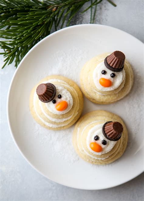Snowman Sugar Cookies Completely Delicious