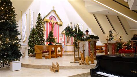 Resurrection Catholic Church Christmas Decorations 2015 - YouTube