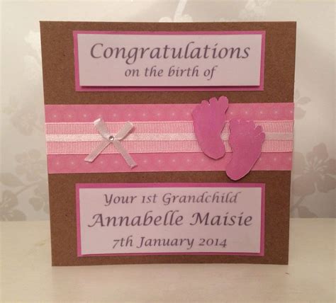New Grandbabe Card Grandbabe Handmade Cards Birth Congratulations Frame Home Decor