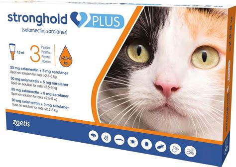 Stronghold Plus For Medium Cats 55 11 Lbs 25 5 Kg Orange 3 Doses