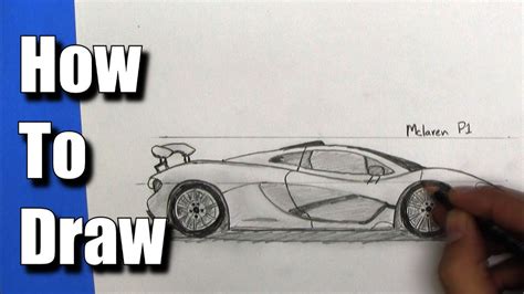 How To Draw A Mclaren P1 Sports Car Step By Step Youtube