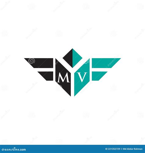 Mv Letter Logo Design On White Backgroundmva Creative Initials Letter