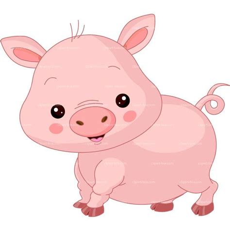 Clipart Cute Farm Pig Royalty Free Vector Design