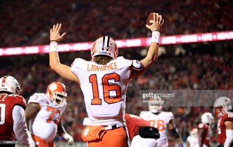 trevor lawrence of the clemson tigers reacts after scoring a news photo getty images