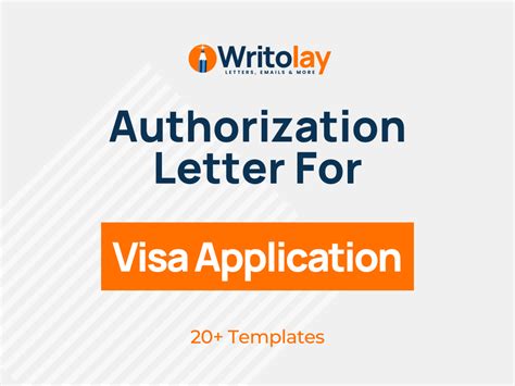 Visa Application Authorization Letter 4 Templates Writolay