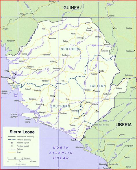 Sierra Leone Map Africa Sejarah Negara Com