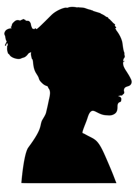 Woman Silhouette Female Clip Art Side Profile Woman Face Silhouette