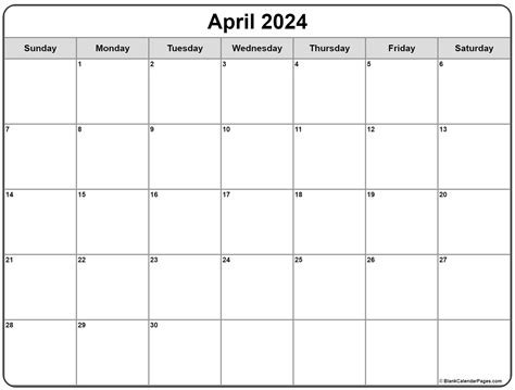 Free Printable April 2023 Calendar Printable Blank World