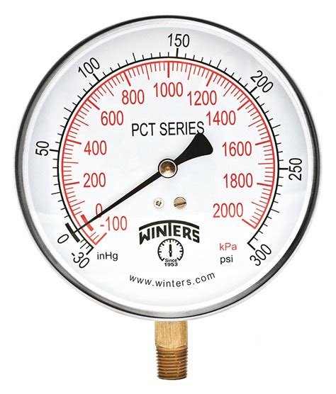 Winters Winters Instruments Compound Gauge 30 To 0 To 300 In Hgpsi 4