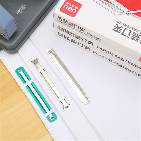 Deli Two Hole Binding Clip Simple Punch Color Plastic Hole Punching