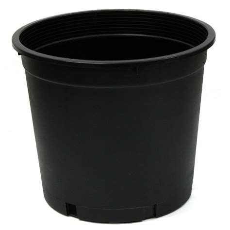 Black in/outdoor plastic plant flower pot garden home square rattan 75cm tall. 40 Pots of 5 Gallon Black Plastic Plant Nursery Pot ...