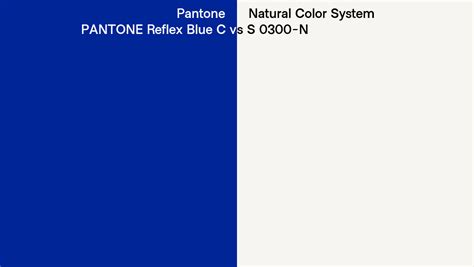 Pantone Reflex Blue C Vs Natural Color System S 0300 N Side By Side