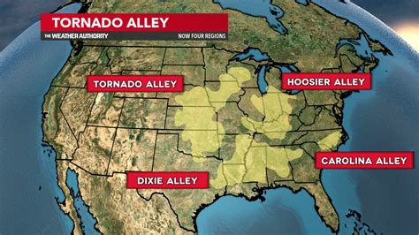 Tornado Alley Map Marked By Magic