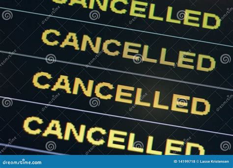 Cancelled Stock Photo Image Of Disruption Time Cancel 14199718