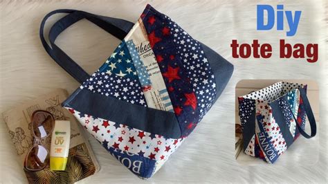 Diy Tote Bag Tote Bag Tutorial How To Tote Bag Cute Bagsummer Bag
