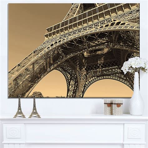 Iconic Paris Eiffel Tower Side View From Ground Cityscape Mini 34