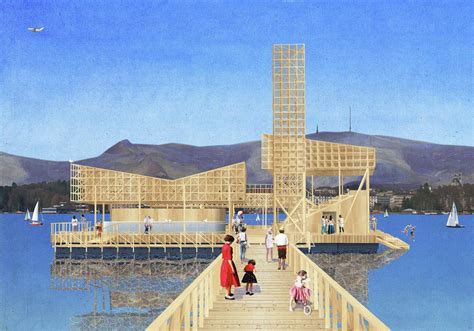 Gallery Of Swiss Students Design A Floating Pavilion On Lake Zurich For