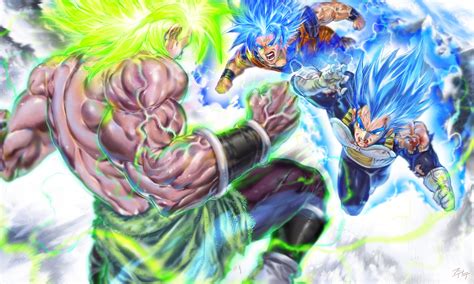 Vegeta Vs Broly Dragon Ball Super Personajes De Goku Personajes De