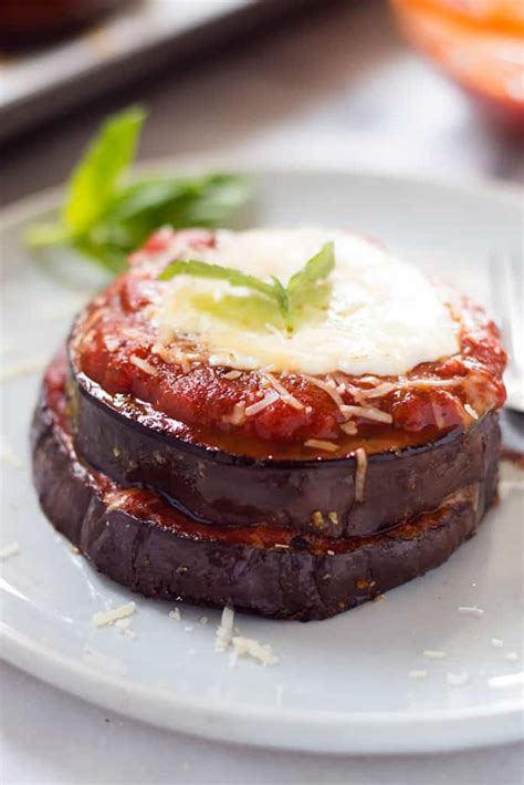 Minute Easy Baked Eggplant Parmesan Just Calories A Sweet