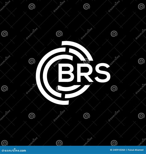 Brs Letter Logo Design On Black Background Brs Creative Initials