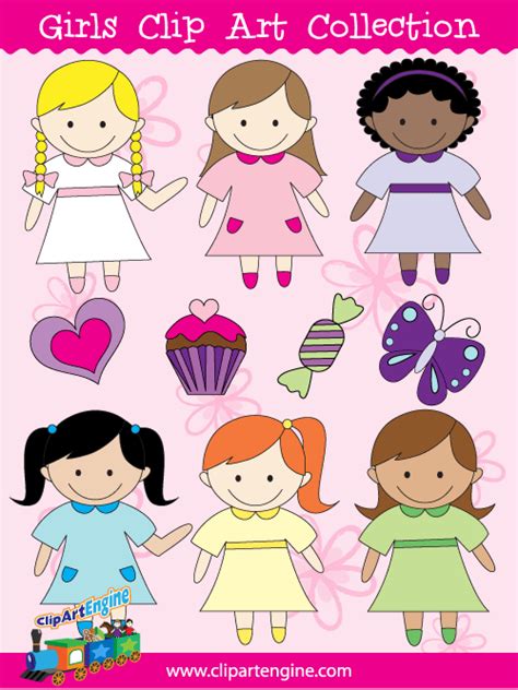Download Girls Clip Art Collection for Personal and Commercial Use