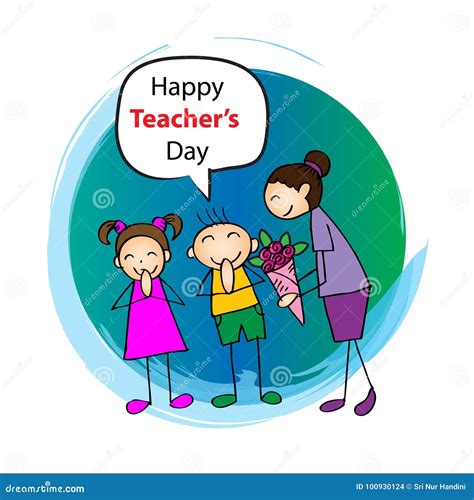 Happy Teachers Day Stock Vector Illustration Of Character 100930124